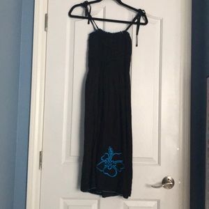 Favant Hawaiian Dress (Black and Blue)